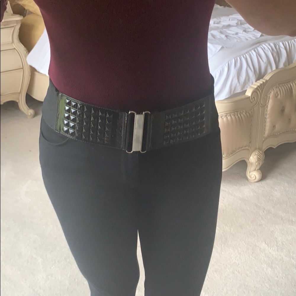 Fashion Accent Dress Black Elasticised Belt